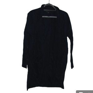 Womens' Eileen Fisher Unstructured Cardigan Pocketed Jacket Navy Blue Size Small